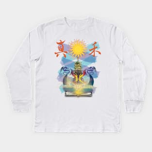 Sun and Moon Dragons at Dawn Kids Long Sleeve T-Shirt